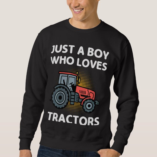 Kinder, die leicht von Traktoren für Jungen oder K Sweatshirt (Vorderseite)
