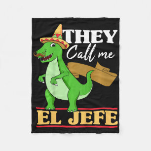 Kinder, die mich El Jefe Cinco De Mayo Dinosaurier Fleecedecke