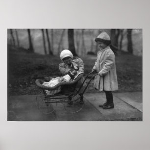 Kinder, die mit Campbell spielen Poster