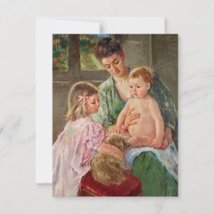 Kinder, die mit einem Hund von Mary Cassatt spiele