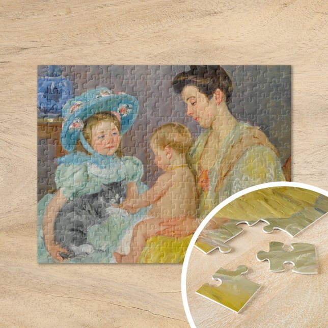 Kinder, die mit einer Katze spielen | Mary Cassatt Puzzle (Von Creator hochgeladen)