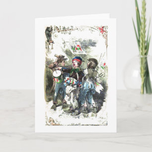 Kinder, die Musik-Weihnachten machen Feiertagskarte