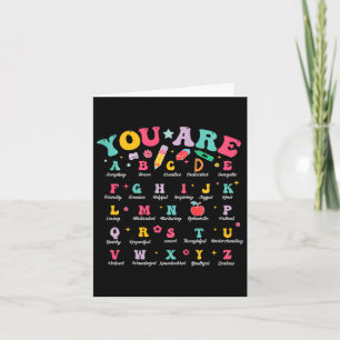 Kinder, die Sie sind Briefe Alphabet Abcs School S Karte
