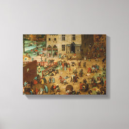 Kinder, die Spiele spielen (Pieter Bruegel der Ält Leinwanddruck
