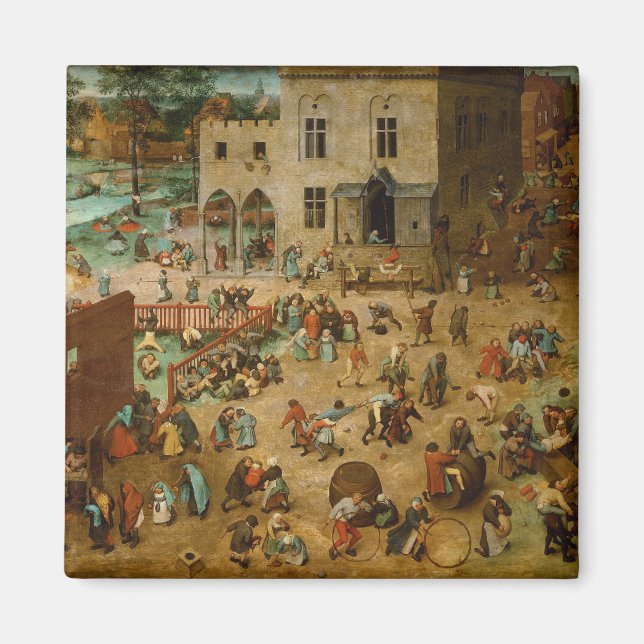 Kinder, die Spiele spielen (Pieter Bruegel der Ält Magnet (Vorne)