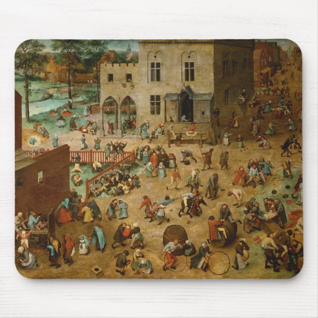Kinder, die Spiele spielen (Pieter Bruegel der Ält Mousepad (Vorne)