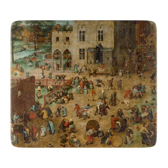 Kinder, die Spiele spielen (Pieter Bruegel der Ält Schneidebrett (Vorderseite)