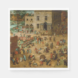 Kinder, die Spiele spielen (Pieter Bruegel der Ält Serviette