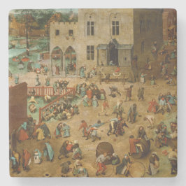 Kinder, die Spiele spielen (Pieter Bruegel der Ält Steinuntersetzer