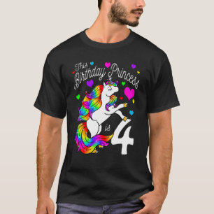 Kinder Diese GeburtstagsPrinzessin ist 4. Party Mä T-Shirt