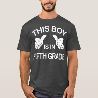 Kinder Dieser Junge ist in der fünften Klasse zurü T-Shirt