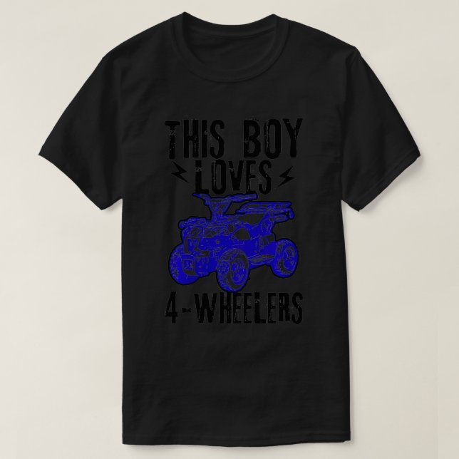 Kinder dieser Junge Lieben 4 Roller ATV Vierradfah T-Shirt (Design vorne)