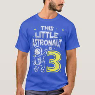 Kinder Dieser kleine Astronaut ist 3 Geburtstagspa T-Shirt