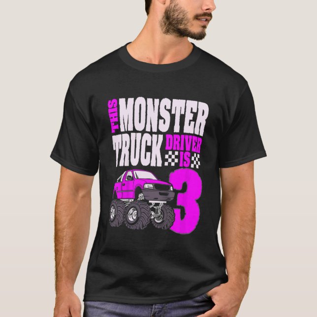 Kinder Dieser Monster-Lkw-Fahrer ist 15 Jahre alt T-Shirt (Vorderseite)