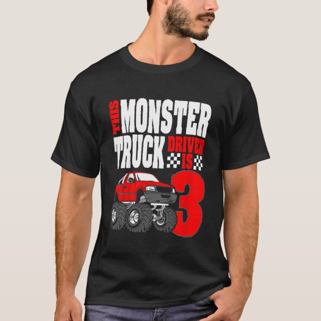 Kinder Dieser Monster-Lkw-Fahrer ist 15 Jahre alt T-Shirt (Vorderseite)