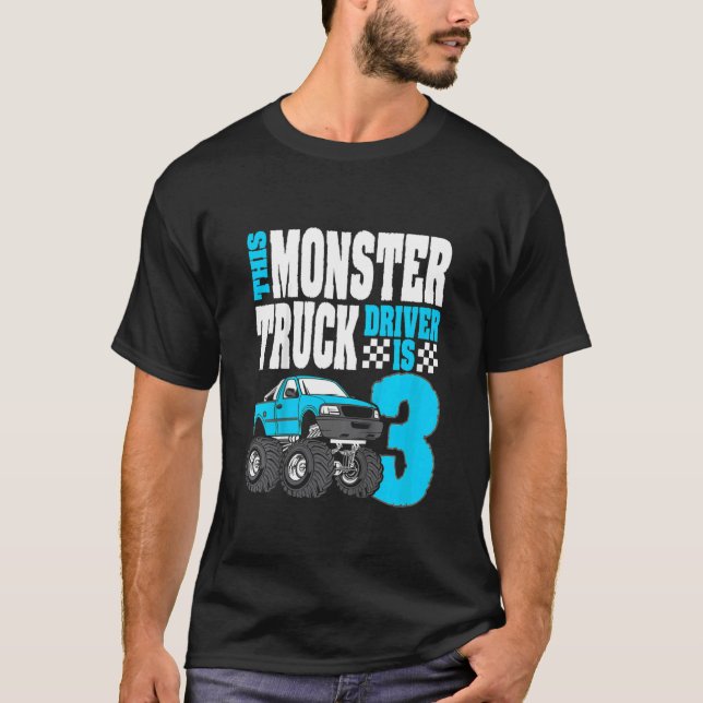 Kinder Dieser Monster-Lkw-Fahrer ist 15 Jahre alt T-Shirt (Vorderseite)