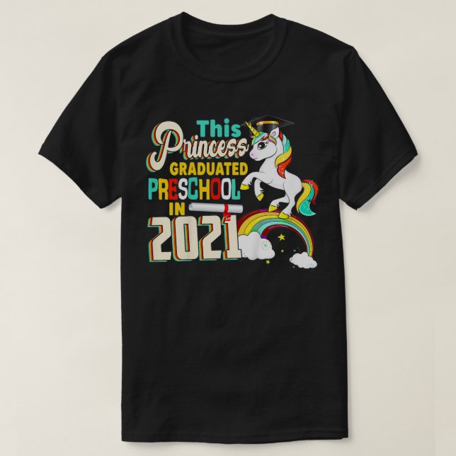 Kinder dieser Prinzessin studierte Vorschule 2021  T-Shirt (Design vorne)