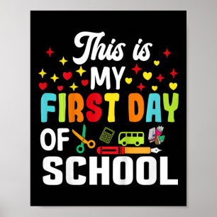 Kinder Dieses Ist Mein Erstes Schultag Shirt Ck Zu Poster
