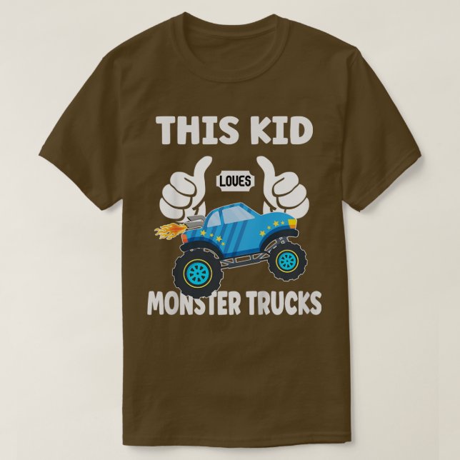 Kinder dieses Kids Lieben Monster Trucks 1794 T-Shirt (Design vorne)