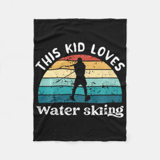 Kinder Dieses Kind Liebt Wasserskilaufen Jungen Mä Fleecedecke