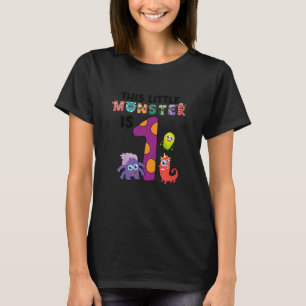 Kinder Dieses kleine Monster ist 1 Jahr alt 1. Geb T-Shirt