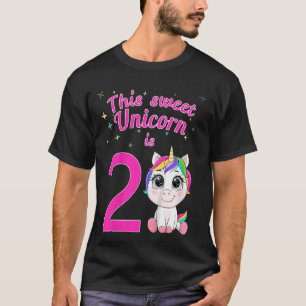 Kinder dieses süße Einhorn ist 2. Geburtstag Einho T-Shirt