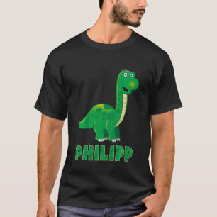 Kinder Dino Dinosaurier Name Philip T-Shirt