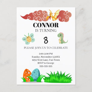 Kinder Dino Geburtstag Postkarte