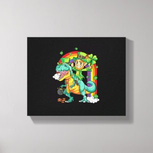 Kinder Dino St Patricks Day Shirt Kleinkind Boys G Leinwanddruck