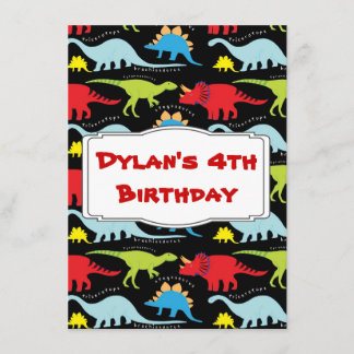 Kinder Dinosaur Geburtstagsparty Einladungen
