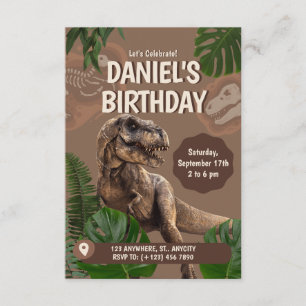 Kinder Dinosaur Thema Geburtstagsparty Einladung