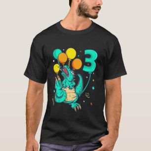 Kinder Dinosaur Tyrannosaurus Rex I m 3 Years Birt T-Shirt