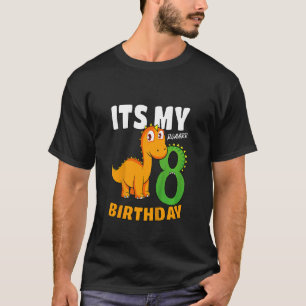 Kinder Dinosaurier 8 Geburtstagsdekoration I Am 8 T-Shirt