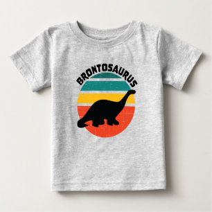 Kinder Dinosaurier Brontosaurus Retro Sunset gestö Baby T-shirt