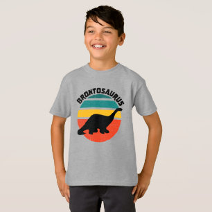 Kinder Dinosaurier Brontosaurus Retro Sunset gestö T-Shirt