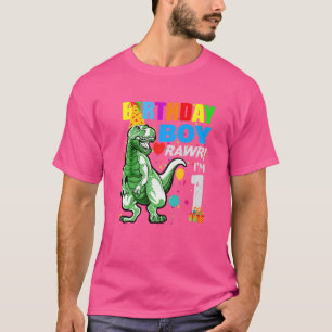 Kinder Dinosaurier erster 1. Geburtstag Junge 1 1 T-Shirt