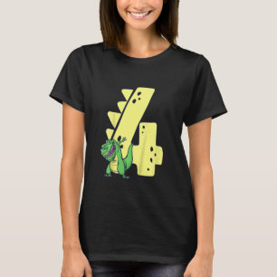 Kinder Dinosaurier Geburtstag 4 Jahre Junge Rex 4. T-Shirt