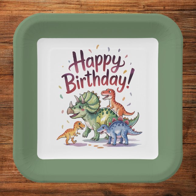 Kinder-Dinosaurier-Geburtstag Pappteller (Von Creator hochgeladen)