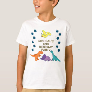 Kinder-Dinosaurier-Geburtstagsfeier T-Shirt