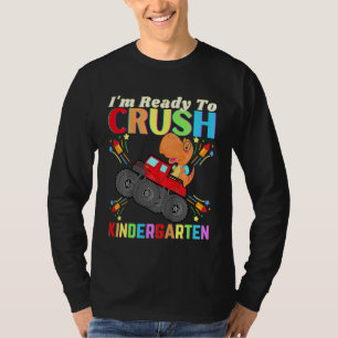 Kinder Dinosaurier Ich bin bereit Kindergarten Spa T-Shirt