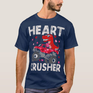 Kinder Dinosaurier Monster Truck T Rex Valentines T-Shirt