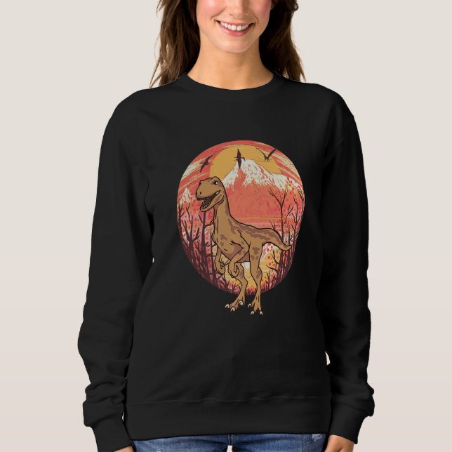 Kinder Dinosaurier Raptor Velociraptor  Sweatshirt (Vorderseite)