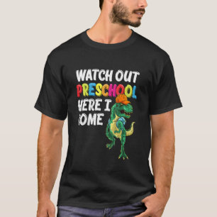Kinder Dinosaurier Rex Erster Tag der Vorschule B T-Shirt