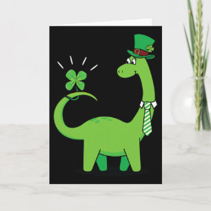 Kinder-Dinosaurier-St.-Patricks-Day-Shamrock-Shirt Karte