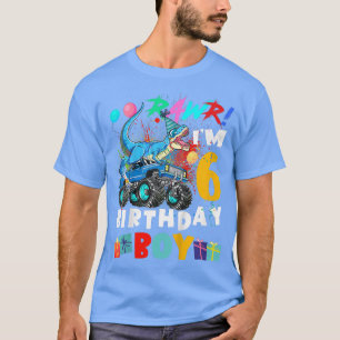 Kinder Dinosaurier T Rex Monster Truck 6 Jahr 6. B T-Shirt