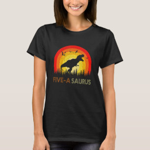 Kinder Dinosaurier Trex ich bin 5 Jahre alt fünf e T-Shirt