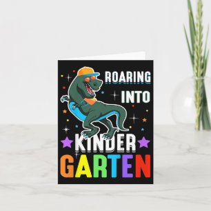 Kinder Dinosaurier zurück in die Schule Roaring in Karte