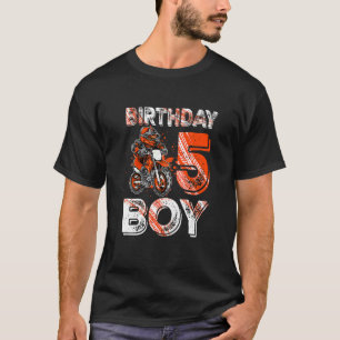 Kinder Dirt Bike 5. Geburtstag Dirtbike Motorrad T-Shirt