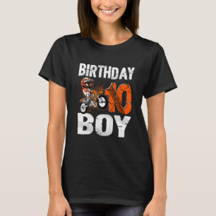 Kinder Dirt Bike Rider 10 Jahre alt Motocross 10. T-Shirt