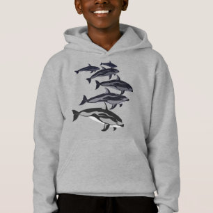 Kinder Dolphin Hoodie White Side Dolphin Sweatshir